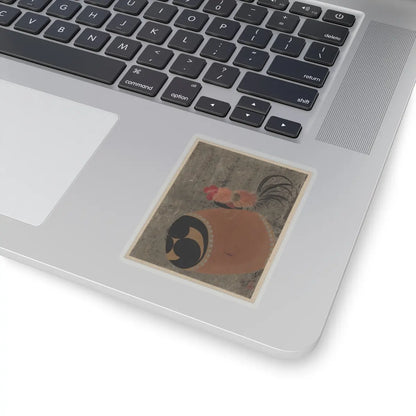 Shibata Zeshin - Cock on Drum - 1882 - STICKER Vinyl Kiss-Cut Decal