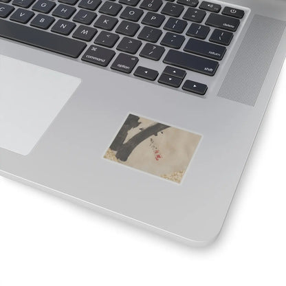 Shibata Zeshin - Egret on Tree Stump - late 19th century v2 - STICKER Vinyl Kiss-Cut Decal