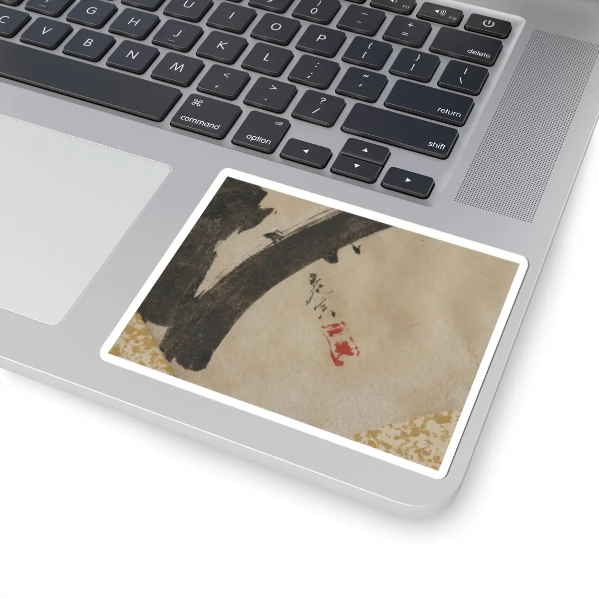 Shibata Zeshin - Egret on Tree Stump - late 19th century v2 - STICKER Vinyl Kiss-Cut Decal
