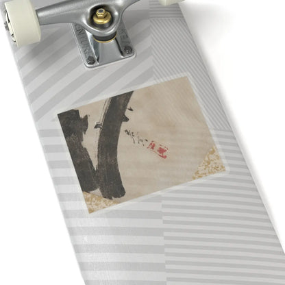 Shibata Zeshin - Egret on Tree Stump - late 19th century v2 - STICKER Vinyl Kiss-Cut Decal