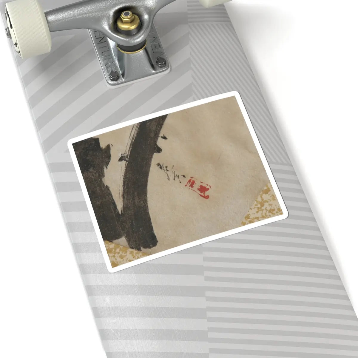 Shibata Zeshin - Egret on Tree Stump - late 19th century v2 - STICKER Vinyl Kiss-Cut Decal