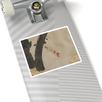 Shibata Zeshin - Egret on Tree Stump - late 19th century v2 - STICKER Vinyl Kiss-Cut Decal