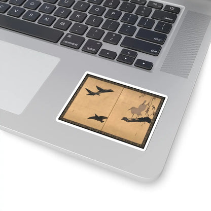 Shibata Zeshin - Egrets and Crows - late 19th century v1 - STICKER Vinyl Kiss-Cut Decal