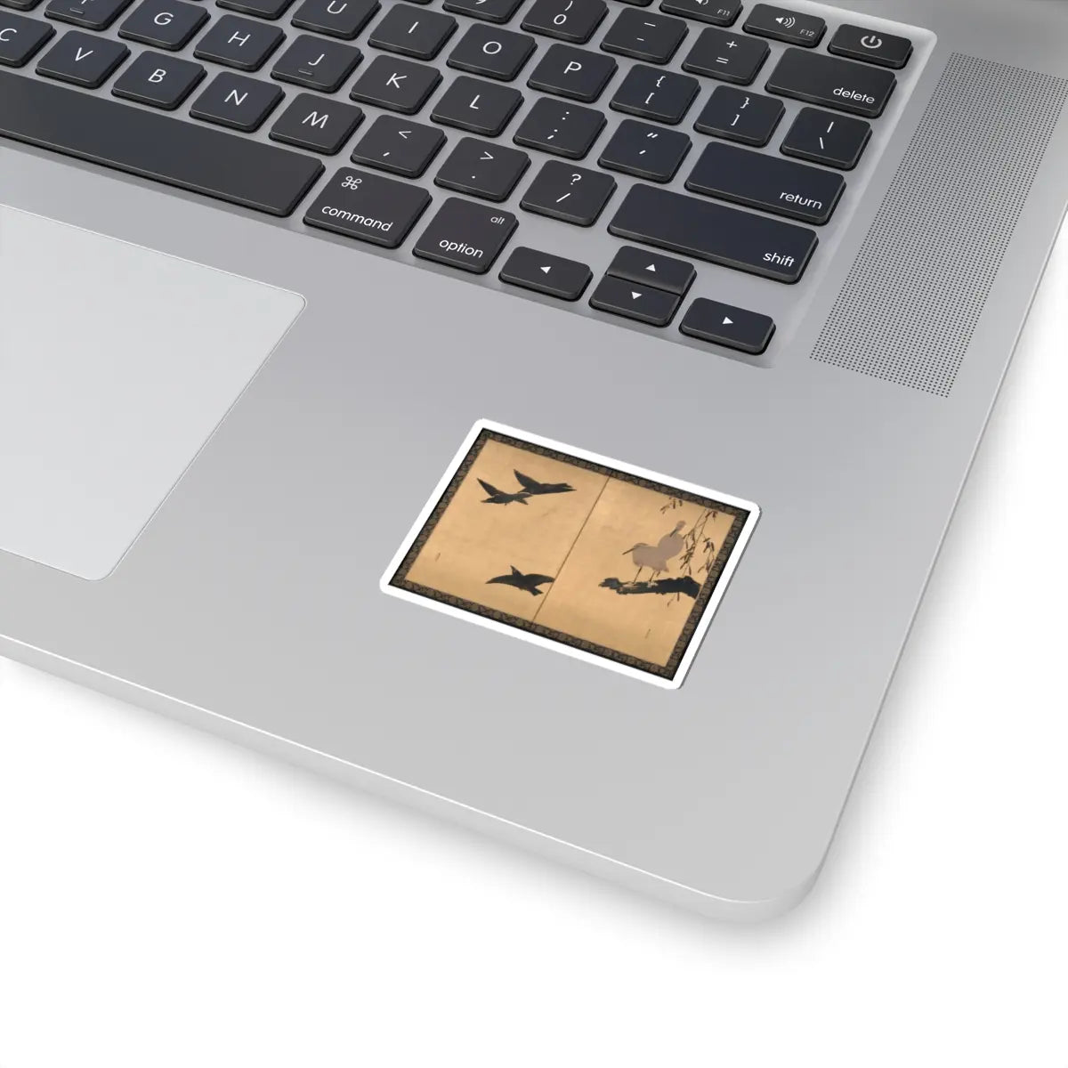 Shibata Zeshin - Egrets and Crows - late 19th century v1 - STICKER Vinyl Kiss-Cut Decal