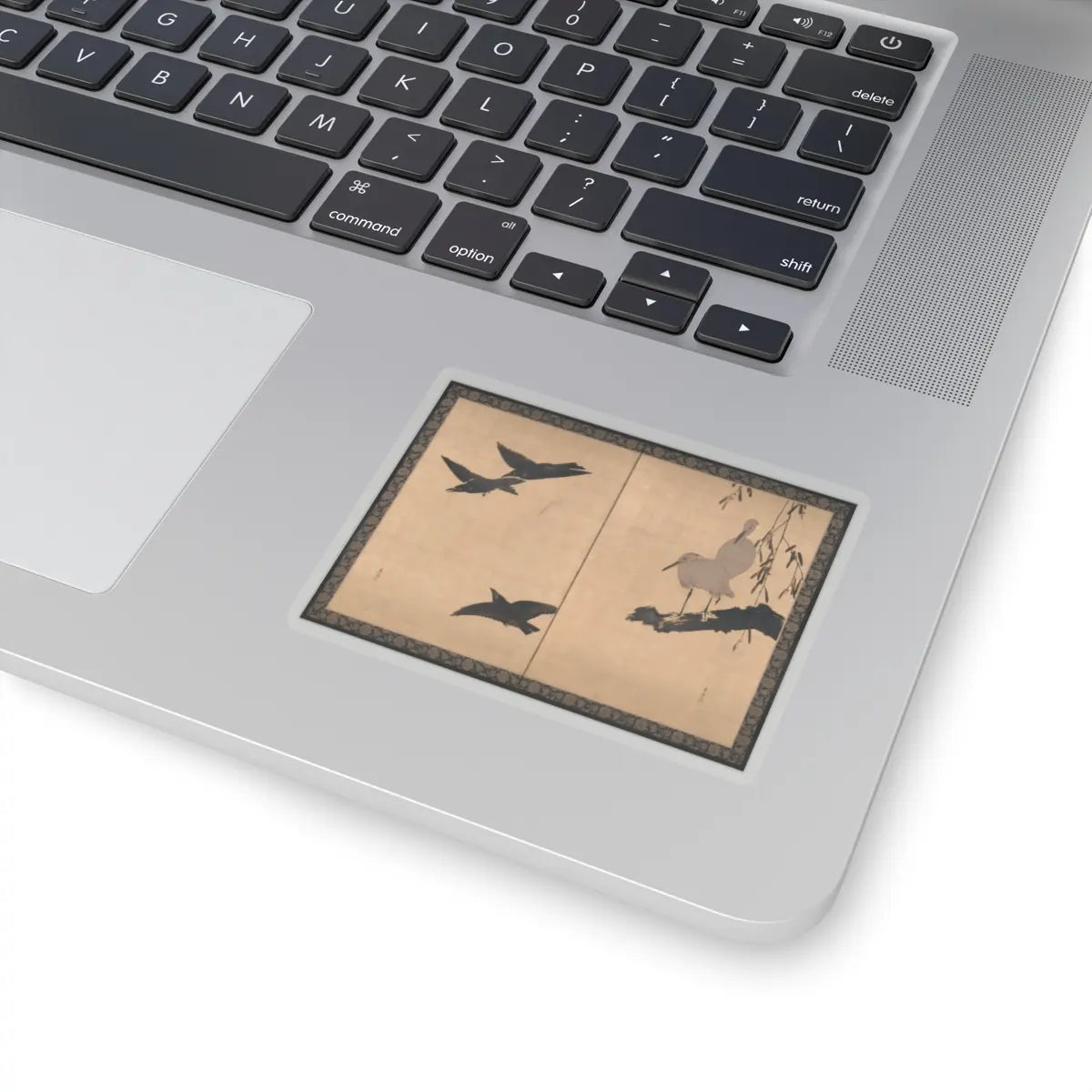 Shibata Zeshin - Egrets and Crows - late 19th century v1 - STICKER Vinyl Kiss-Cut Decal