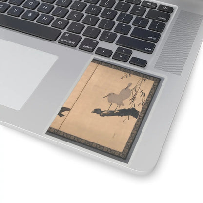 Shibata Zeshin - Egrets and Crows - late 19th century v2 - STICKER Vinyl Kiss-Cut Decal