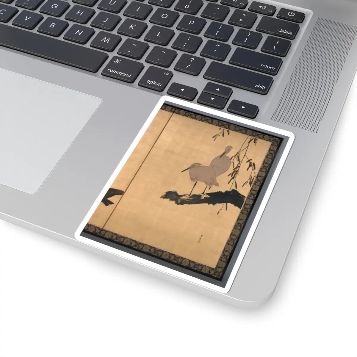 Shibata Zeshin - Egrets and Crows - late 19th century v2 - STICKER Vinyl Kiss-Cut Decal