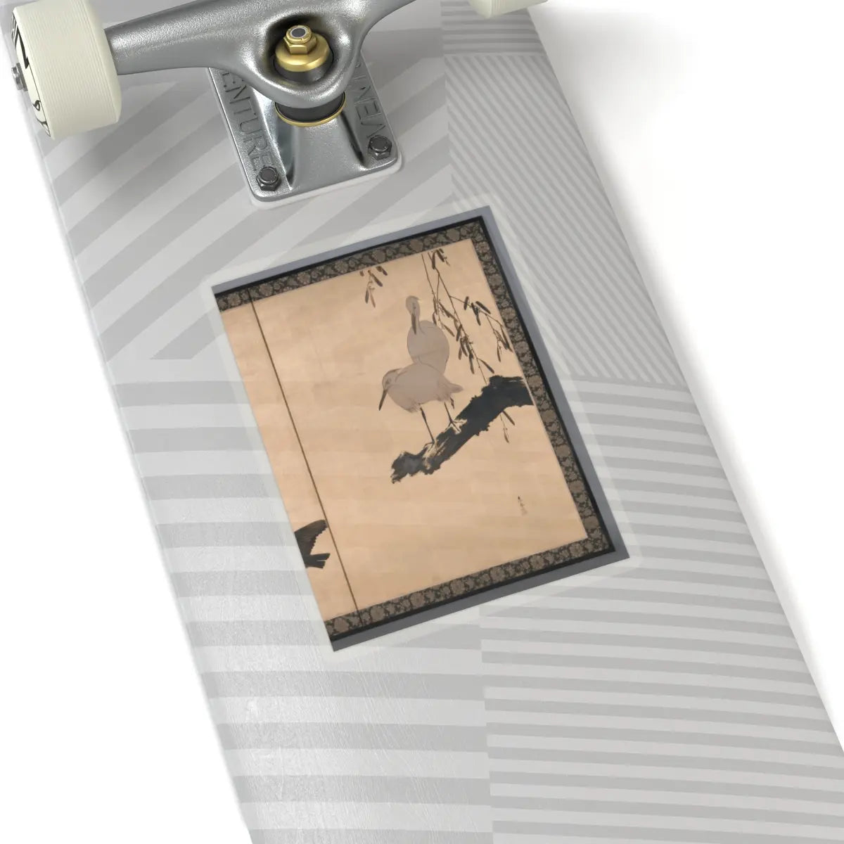 Shibata Zeshin - Egrets and Crows - late 19th century v2 - STICKER Vinyl Kiss-Cut Decal