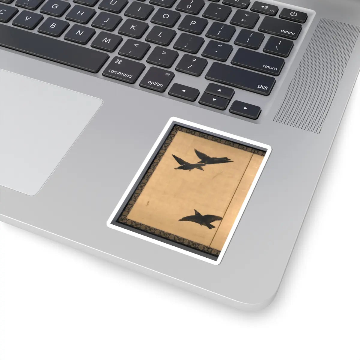 Shibata Zeshin - Egrets and Crows - late 19th century v3 - STICKER Vinyl Kiss-Cut Decal
