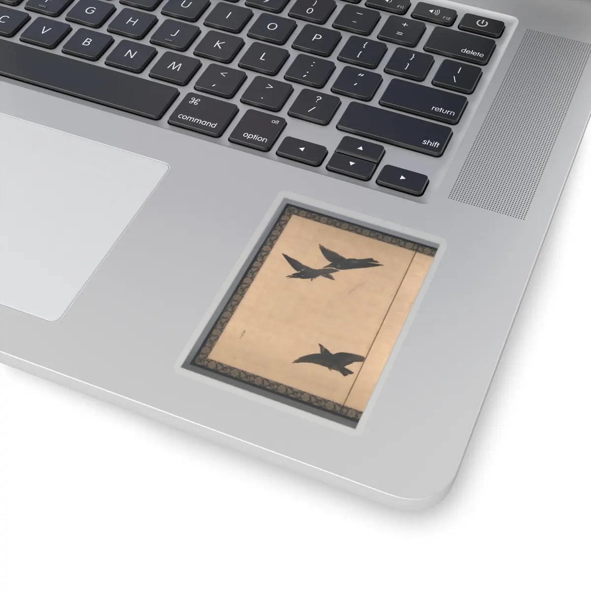 Shibata Zeshin - Egrets and Crows - late 19th century v3 - STICKER Vinyl Kiss-Cut Decal