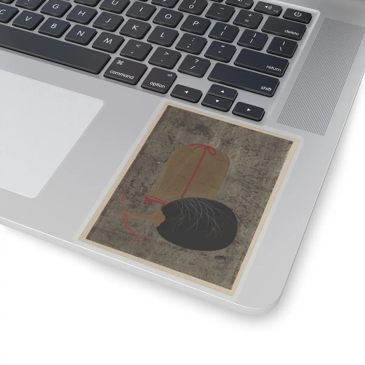 Shibata Zeshin - Fan and Insect Cage - unknown - STICKER Vinyl Kiss-Cut Decal