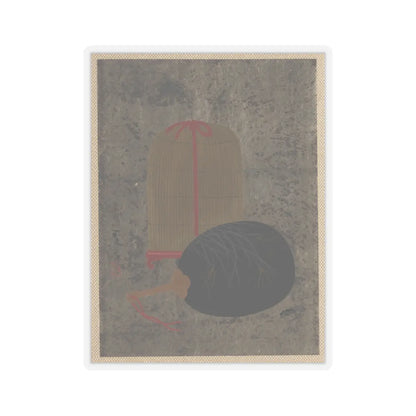 Shibata Zeshin - Fan and Insect Cage - unknown - STICKER Vinyl Kiss-Cut Decal