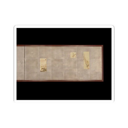 Shibata Zeshin - Folding Screen for Tea Ceremony with Six Bird-and-Flower Paintings - late 19th century v2 - STICKER Vinyl Kiss-Cut Decal