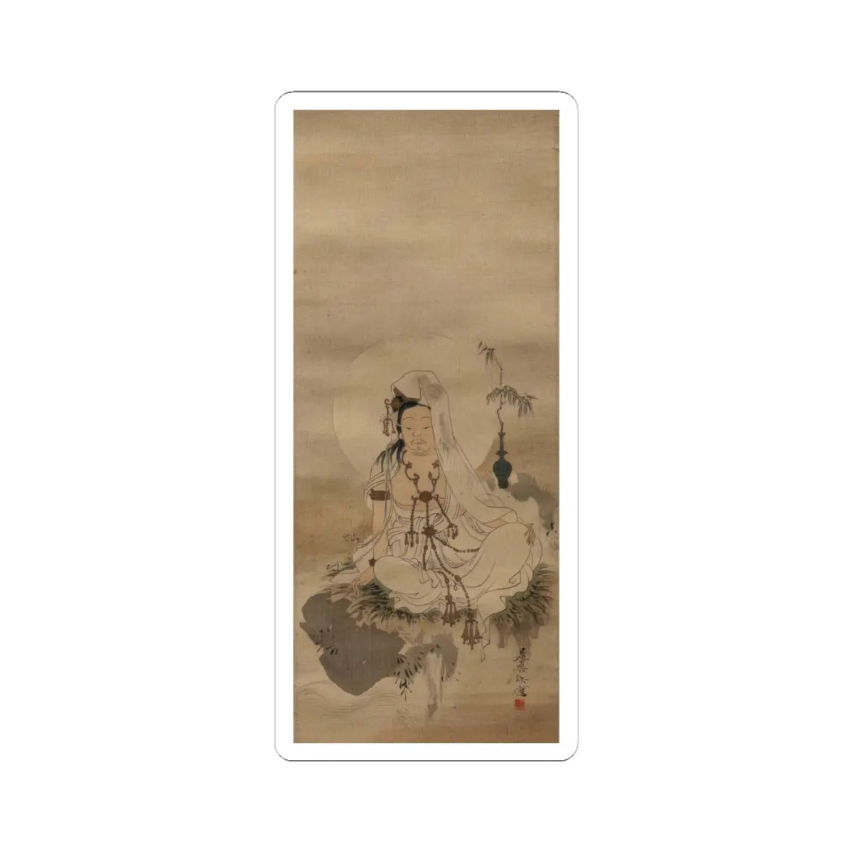 Shibata Zeshin - Kannon - 19th century v1 - STICKER Vinyl Kiss-Cut Decal