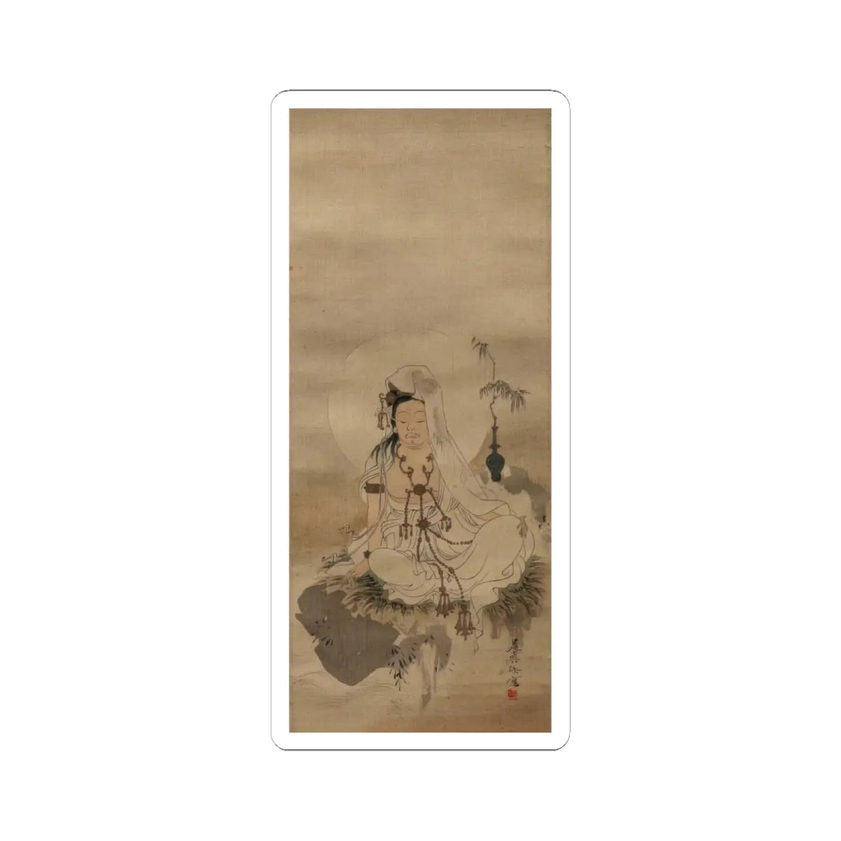 Shibata Zeshin - Kannon - 19th century v1 - STICKER Vinyl Kiss-Cut Decal