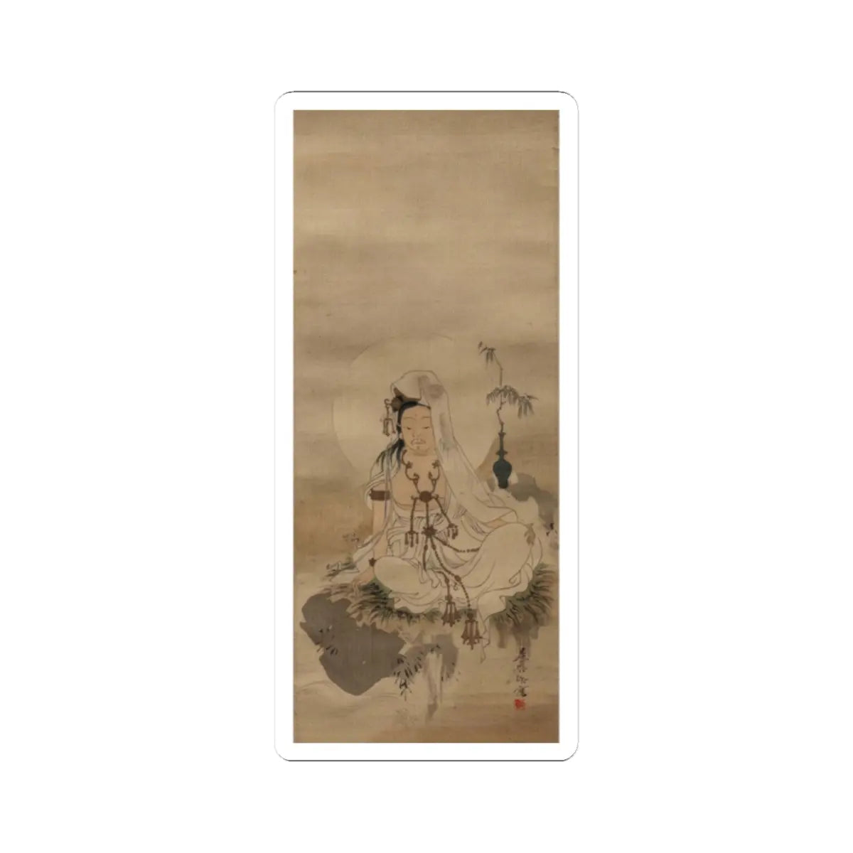 Shibata Zeshin - Kannon - 19th century v1 - STICKER Vinyl Kiss-Cut Decal