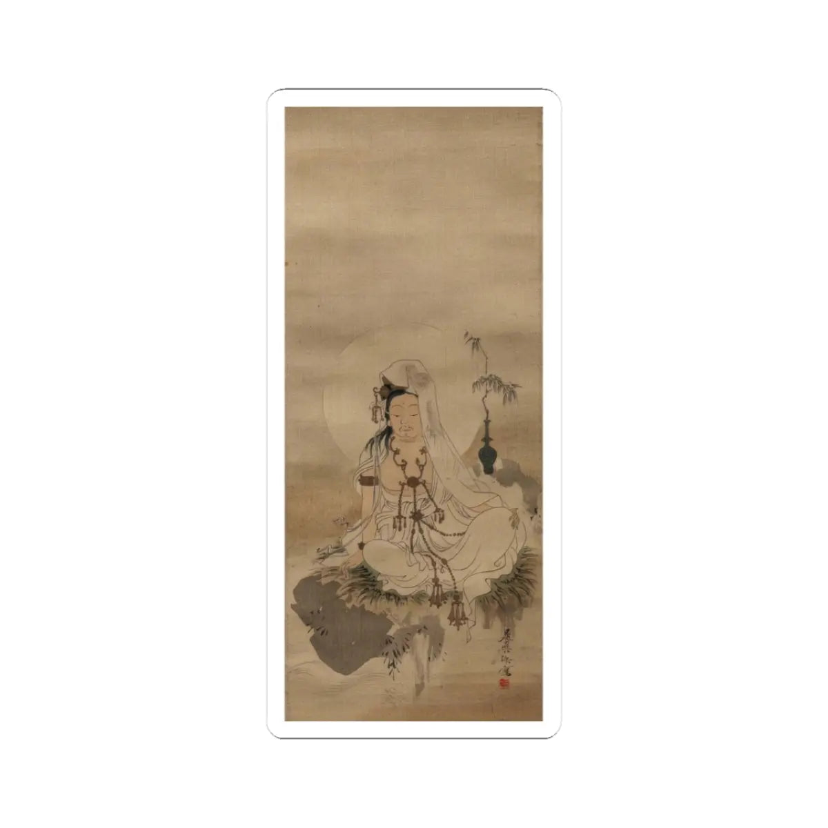 Shibata Zeshin - Kannon - 19th century v1 - STICKER Vinyl Kiss-Cut Decal