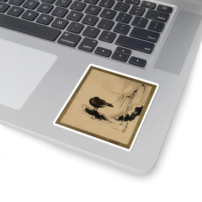 Shibata Zeshin - Lacquer Paintings of Various Subjects- Bird and Willow in Snow - 1882 - STICKER Vinyl Kiss-Cut Decal