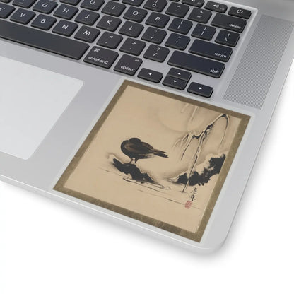 Shibata Zeshin - Lacquer Paintings of Various Subjects- Bird and Willow in Snow - 1882 - STICKER Vinyl Kiss-Cut Decal