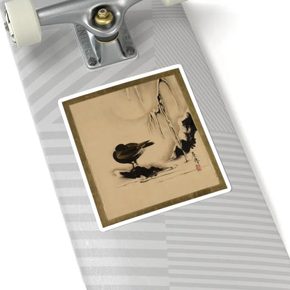 Shibata Zeshin - Lacquer Paintings of Various Subjects- Bird and Willow in Snow - 1882 - STICKER Vinyl Kiss-Cut Decal