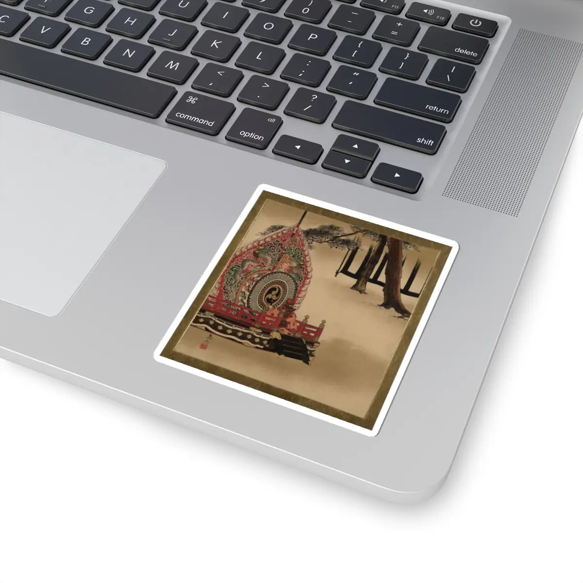 Shibata Zeshin - Lacquer Paintings of Various Subjects- Drum for Gagaku Dance - 1882 - STICKER Vinyl Kiss-Cut Decal