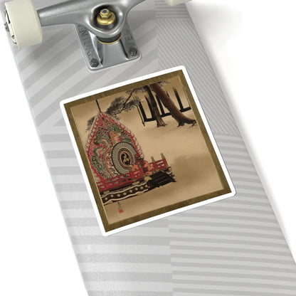 Shibata Zeshin - Lacquer Paintings of Various Subjects- Drum for Gagaku Dance - 1882 - STICKER Vinyl Kiss-Cut Decal