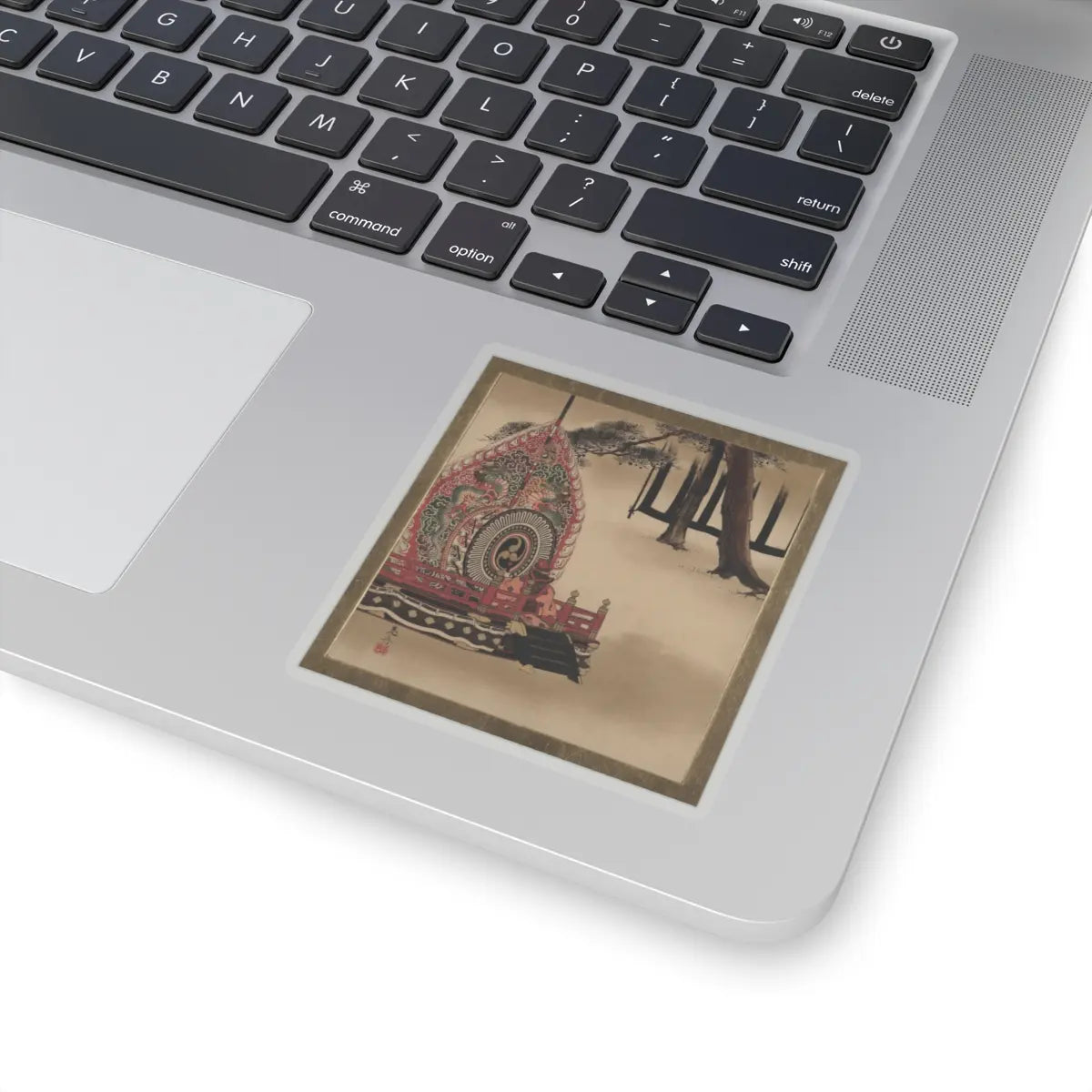 Shibata Zeshin - Lacquer Paintings of Various Subjects- Drum for Gagaku Dance - 1882 - STICKER Vinyl Kiss-Cut Decal