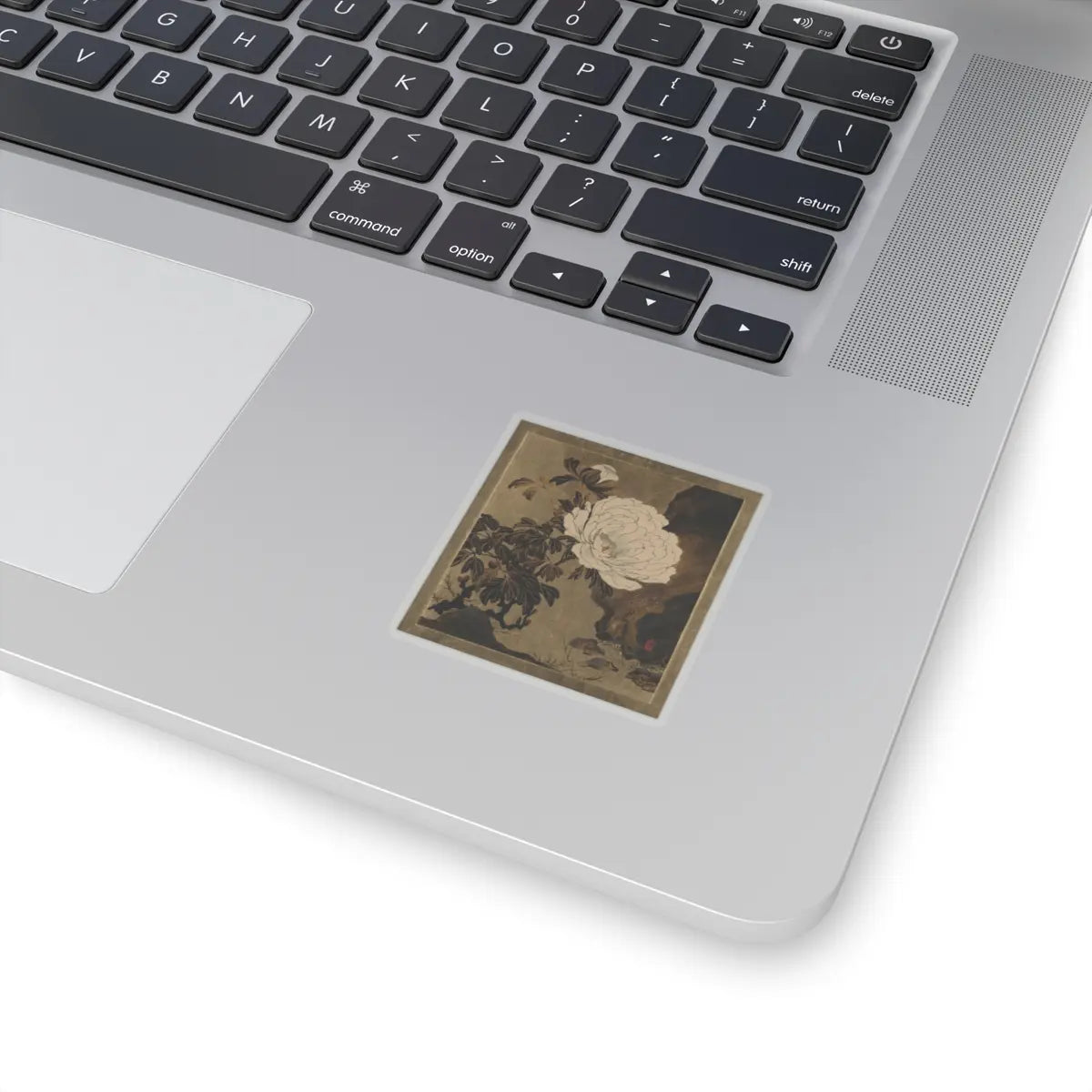 Shibata Zeshin - Lacquer Paintings of Various Subjects- Peonies - 1882 - STICKER Vinyl Kiss-Cut Decal