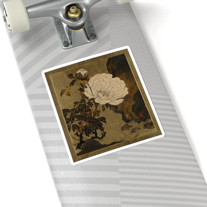 Shibata Zeshin - Lacquer Paintings of Various Subjects- Peonies - 1882 - STICKER Vinyl Kiss-Cut Decal
