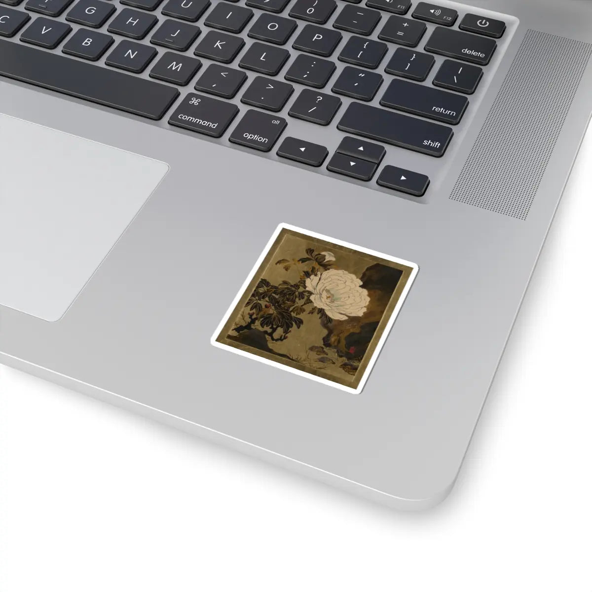 Shibata Zeshin - Lacquer Paintings of Various Subjects- Peonies - 1882 - STICKER Vinyl Kiss-Cut Decal