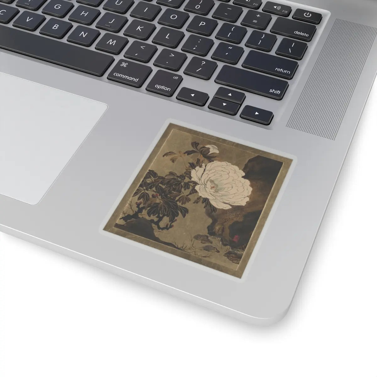 Shibata Zeshin - Lacquer Paintings of Various Subjects- Peonies - 1882 - STICKER Vinyl Kiss-Cut Decal