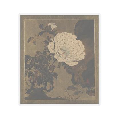 Shibata Zeshin - Lacquer Paintings of Various Subjects- Peonies - 1882 - STICKER Vinyl Kiss-Cut Decal