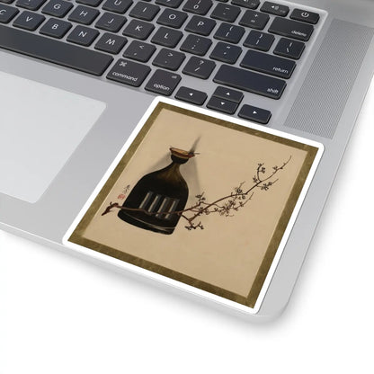 Shibata Zeshin - Lacquer Paintings of Various Subjects- Plum Branch with Oil Lamp - 1882 - STICKER Vinyl Kiss-Cut Decal