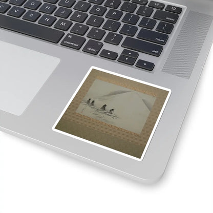 Shibata Zeshin - Mt. Fuji in Winter - dated 1890 - STICKER Vinyl Kiss-Cut Decal