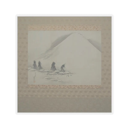 Shibata Zeshin - Mt. Fuji in Winter - dated 1890 - STICKER Vinyl Kiss-Cut Decal