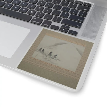 Shibata Zeshin - Mt. Fuji in Winter - dated 1890 - STICKER Vinyl Kiss-Cut Decal