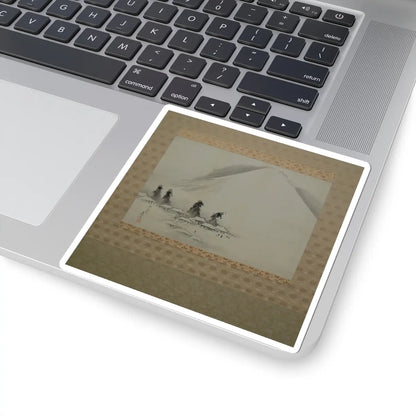 Shibata Zeshin - Mt. Fuji in Winter - dated 1890 - STICKER Vinyl Kiss-Cut Decal