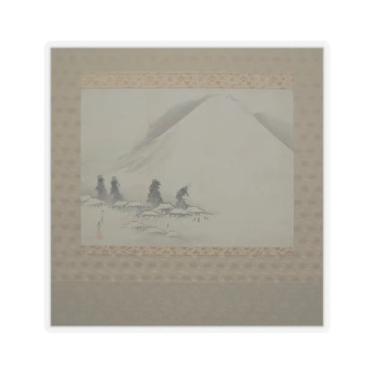 Shibata Zeshin - Mt. Fuji in Winter - dated 1890 - STICKER Vinyl Kiss-Cut Decal