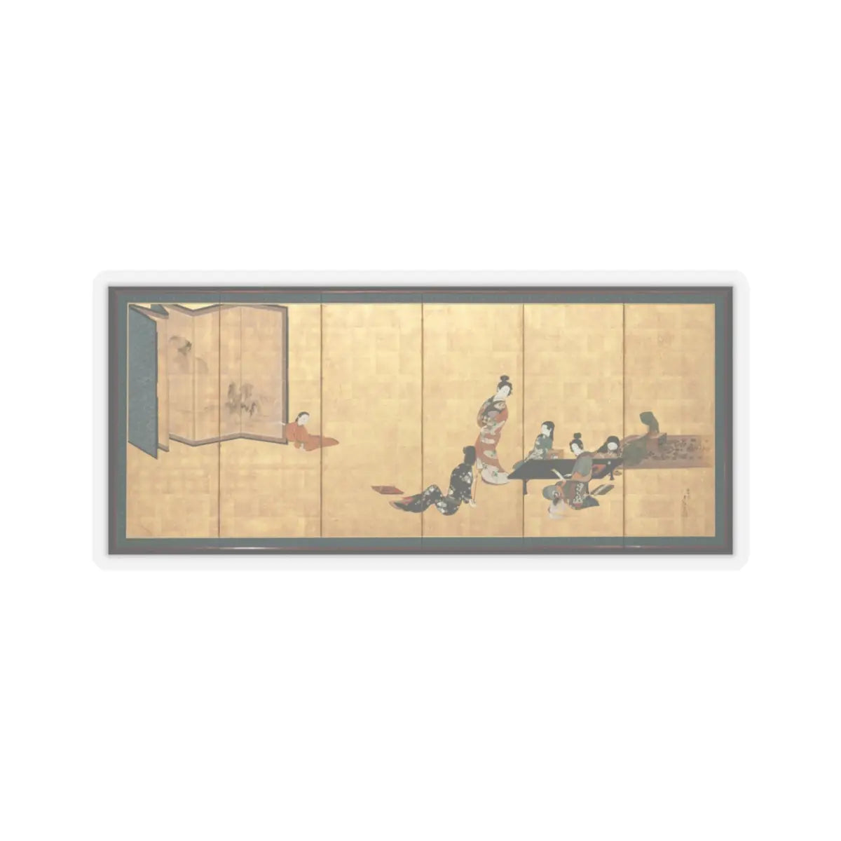 Shibata Zeshin - Parody of the Four Accomplishments - second half of the 19th v1 - STICKER Vinyl Kiss-Cut Decal