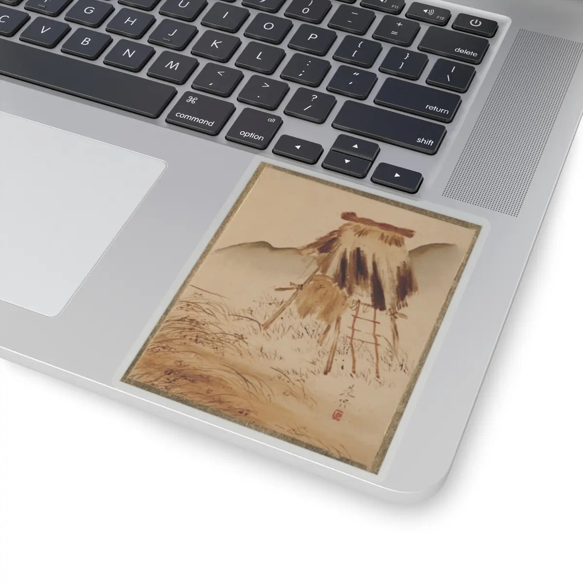 Shibata Zeshin - Rice-Drying Frame - unknown - STICKER Vinyl Kiss-Cut Decal