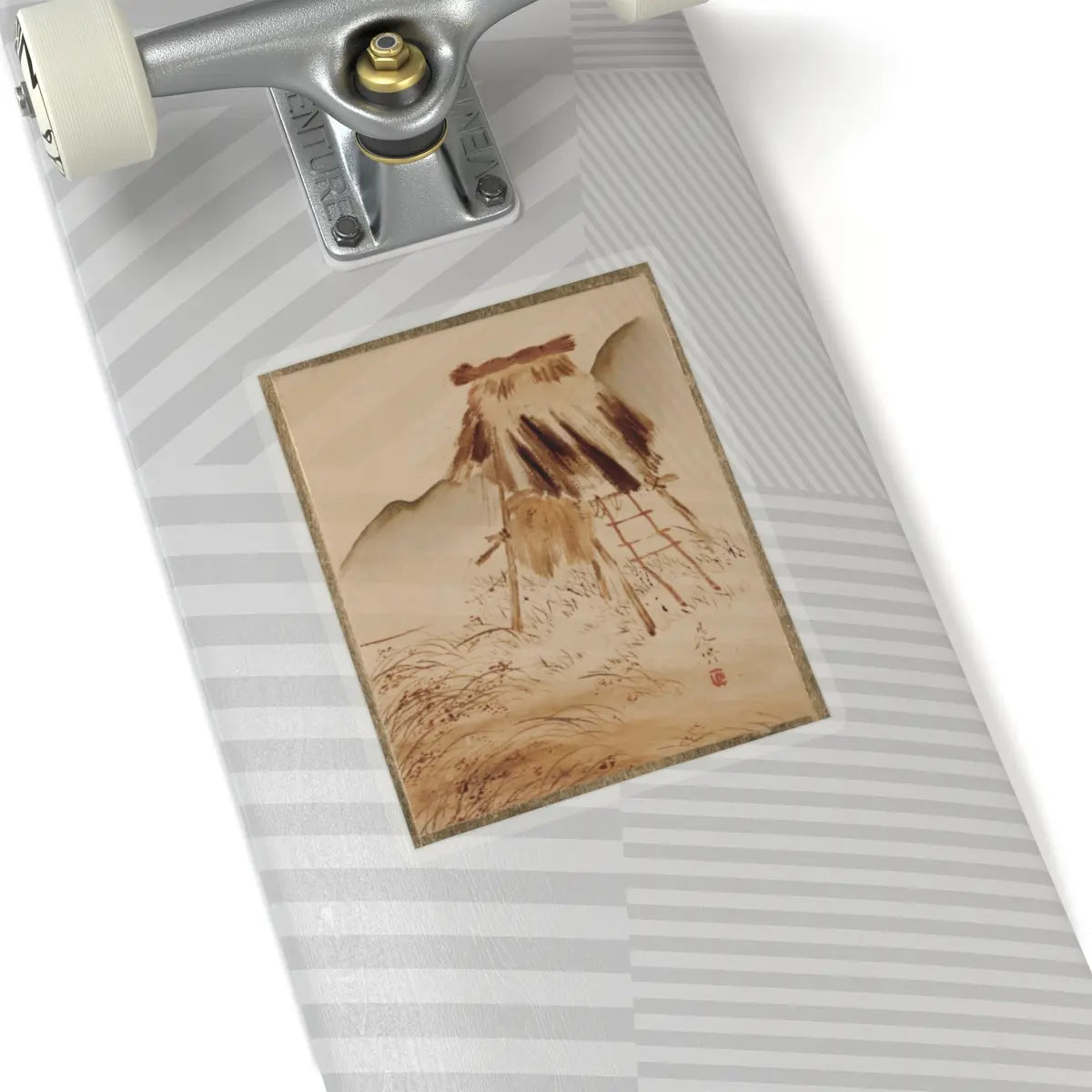 Shibata Zeshin - Rice-Drying Frame - unknown - STICKER Vinyl Kiss-Cut Decal