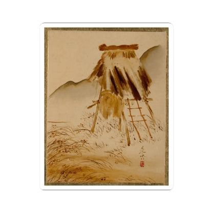 Shibata Zeshin - Rice-Drying Frame - unknown - STICKER Vinyl Kiss-Cut Decal