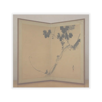 Shibata Zeshin - Squirrel on Grapevine - 19th century v1 - STICKER Vinyl Kiss-Cut Decal