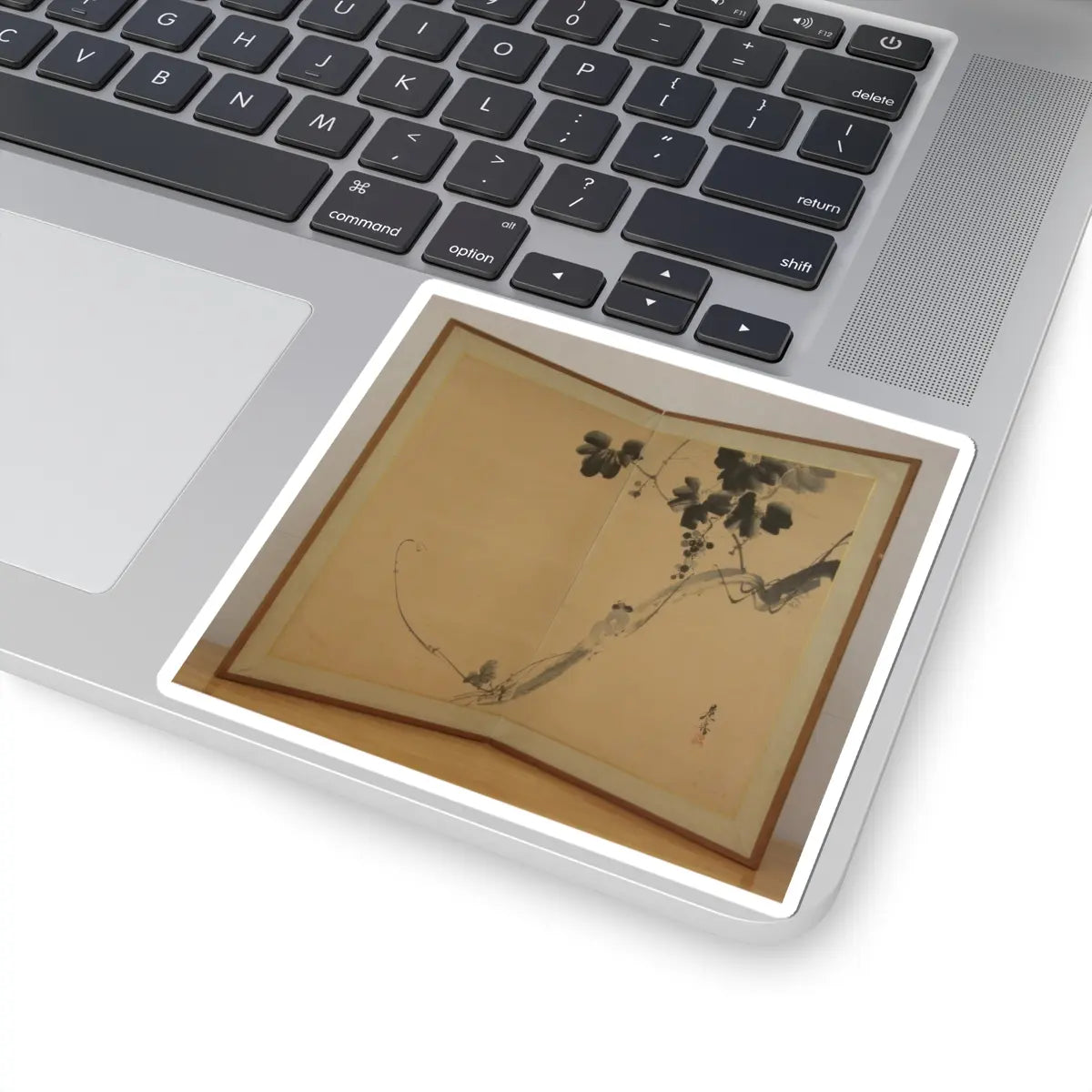 Shibata Zeshin - Squirrel on Grapevine - 19th century v1 - STICKER Vinyl Kiss-Cut Decal
