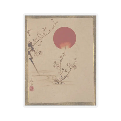 Shibata Zeshin - Sun and Plum Branches - unknown - STICKER Vinyl Kiss-Cut Decal