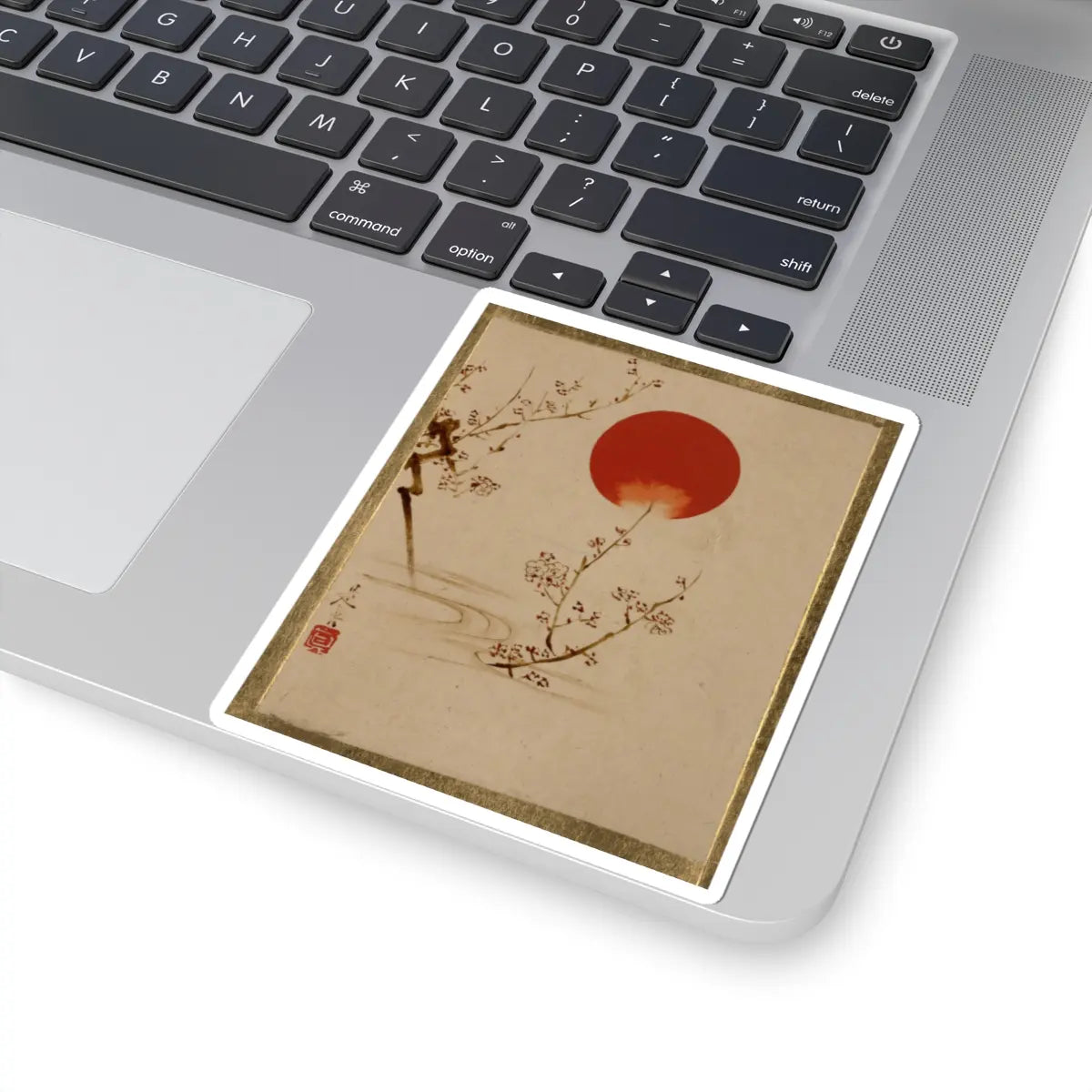 Shibata Zeshin - Sun and Plum Branches - unknown - STICKER Vinyl Kiss-Cut Decal