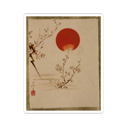 Shibata Zeshin - Sun and Plum Branches - unknown - STICKER Vinyl Kiss-Cut Decal