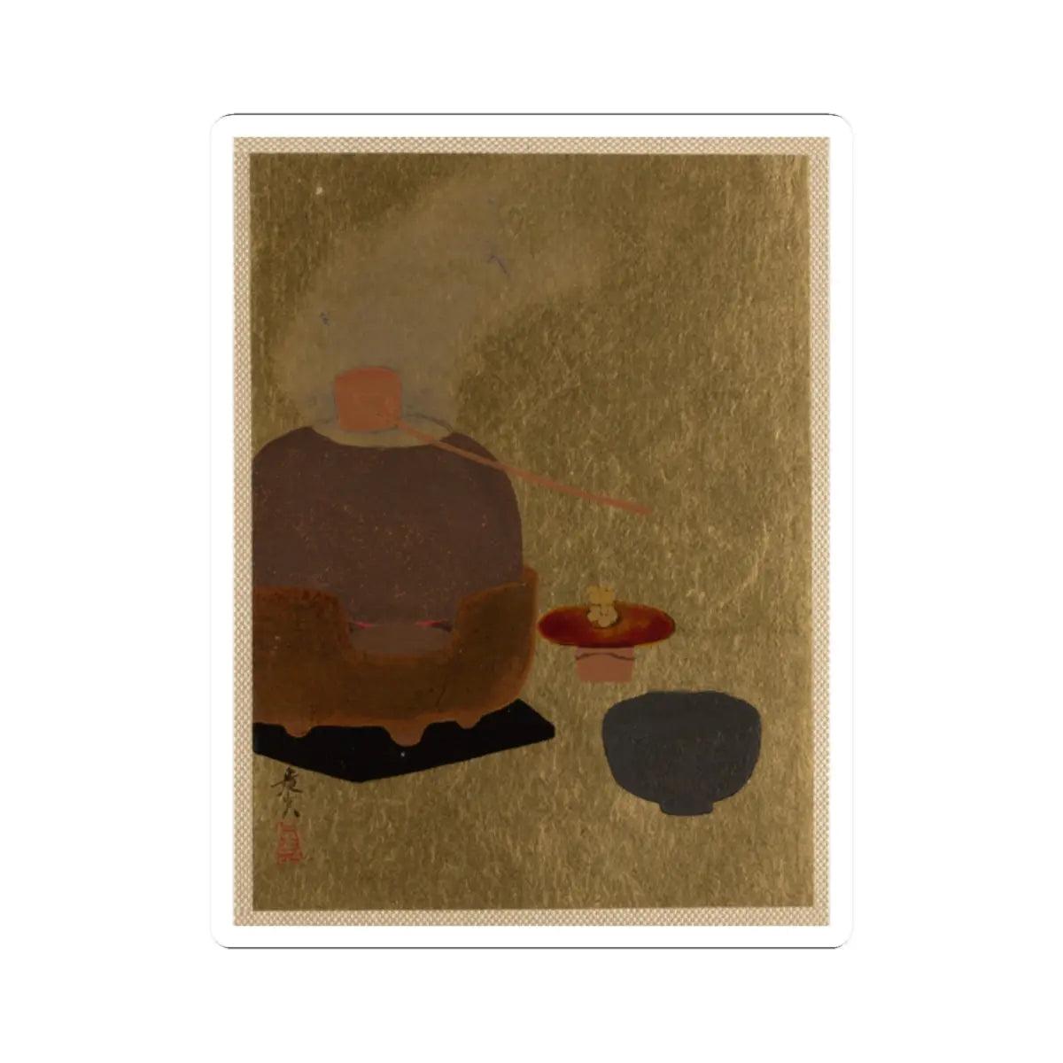 Shibata Zeshin - Tea Ceremony Apparatus - unknown - STICKER Vinyl Kiss-Cut Decal