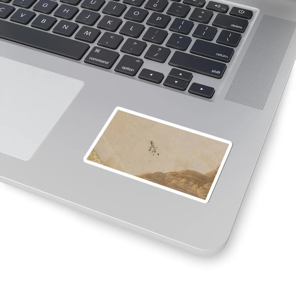 Shibata Zeshin - Waves and Rocks - 1880s v2 - STICKER Vinyl Kiss-Cut Decal
