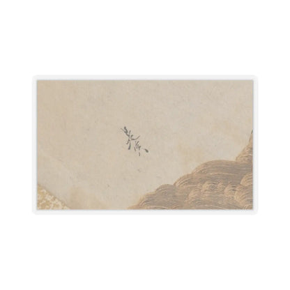 Shibata Zeshin - Waves and Rocks - 1880s v2 - STICKER Vinyl Kiss-Cut Decal